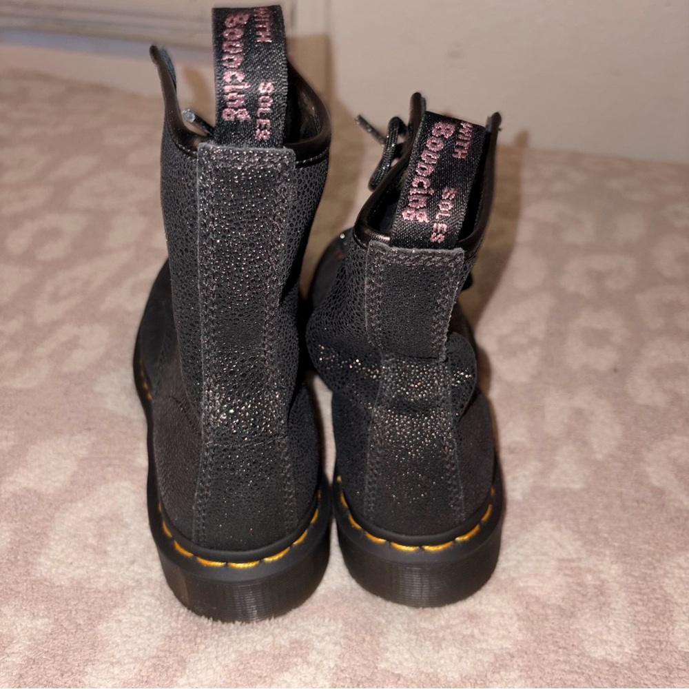 Dr. Martens 1460 BEJEWELED LACE UP BOOTS MSRP$190 Soft Suede Comfortable Unique - Picture 6 of 11